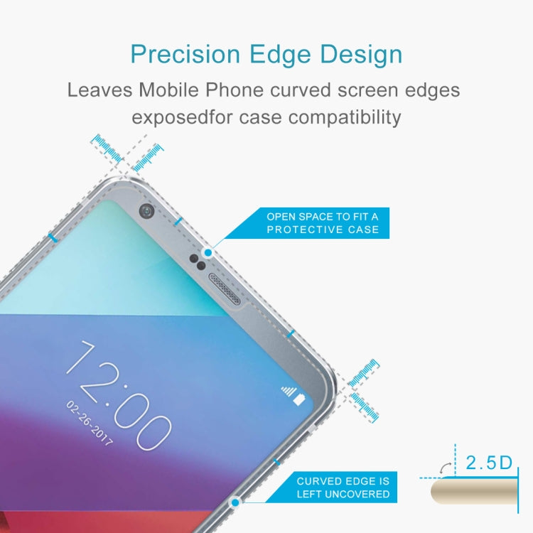 For LG G6 0.26mm 9H Surface Hardness Explosion-proof Non-full Screen Tempered Glass Screen Film