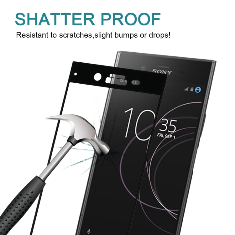 For Sony Xperia XZ1 0.26mm 9H Surface Hardness 3D Full Screen Tempered Glass Screen Protector(Black)