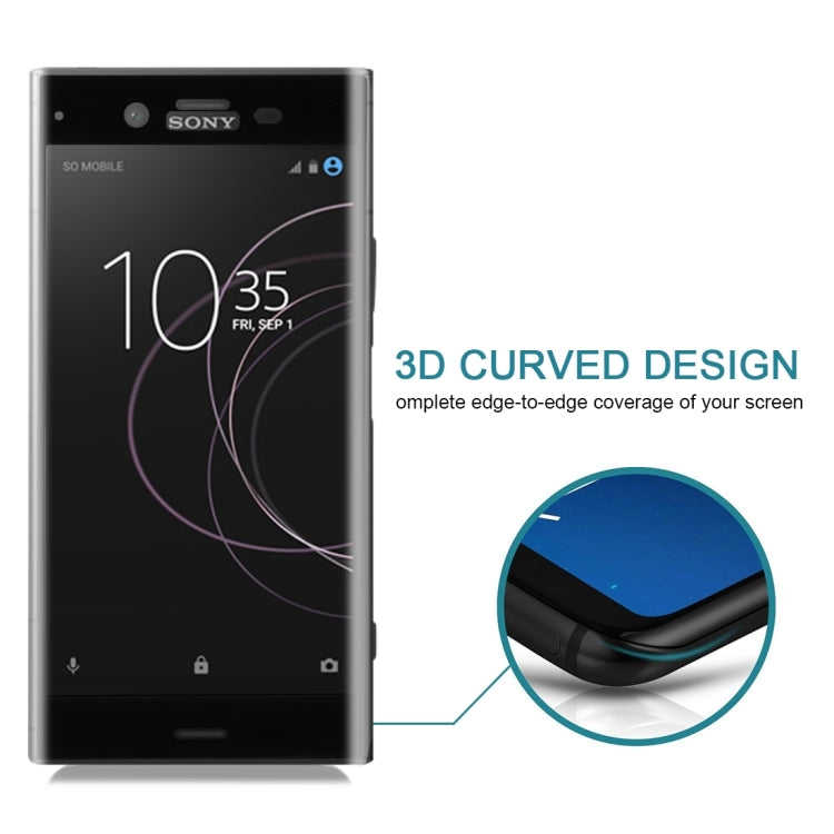 For Sony Xperia XZ1 0.26mm 9H Surface Hardness 3D Full Screen Tempered Glass Screen Protector(Black)
