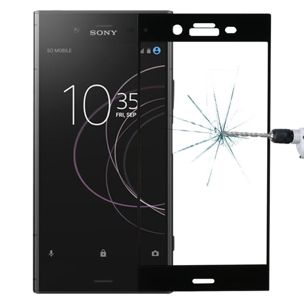 For Sony Xperia XZ1 0.26mm 9H Surface Hardness 3D Full Screen Tempered Glass Screen Protector(Black)