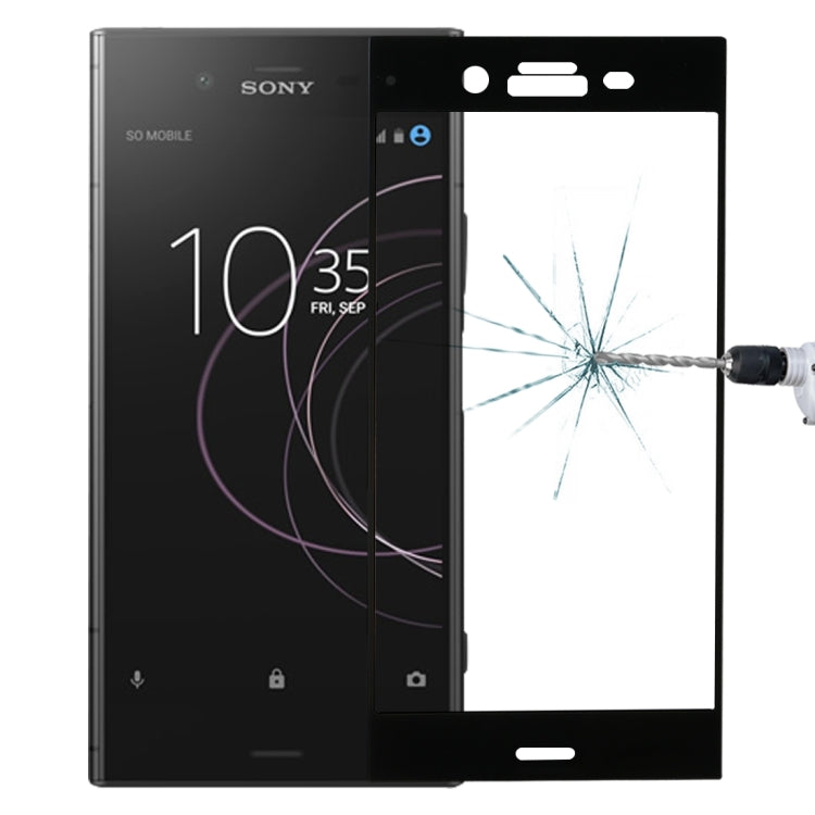 For Sony Xperia XZ1 0.26mm 9H Surface Hardness 3D Full Screen Tempered Glass Screen Protector(Black)