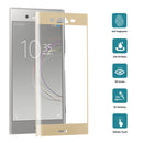 For Sony Xperia XZ1 0.26mm 9H Surface Hardness 3D Full Screen Tempered Glass Screen Protector(Gold)