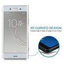 For Sony Xperia XZ1 0.26mm 9H Surface Hardness 3D Full Screen Tempered Glass Screen Protector(White)
