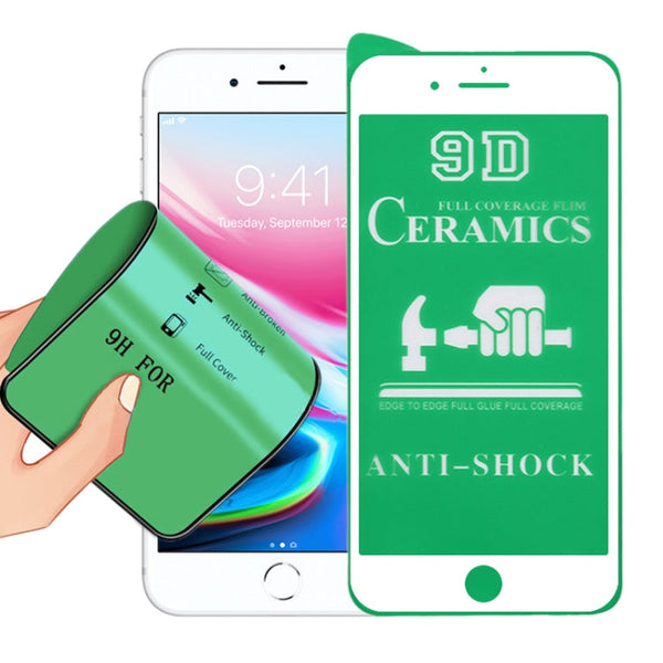 2.5D Full Glue Full Cover Ceramics Film for iPhone 8 / 7(White)