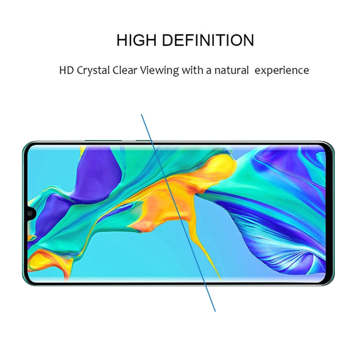 Edge Glue 3D Curved Edge Full Screen Tempered Glass Film for Huawei P30 Pro(Black)