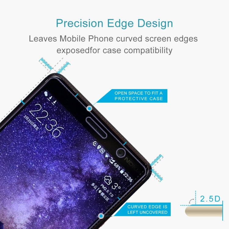 2 PCS for Nokia 7 Plus 0.26mm 9H Surface Hardness 2.5D Explosion-proof Tempered Glass Screen Film