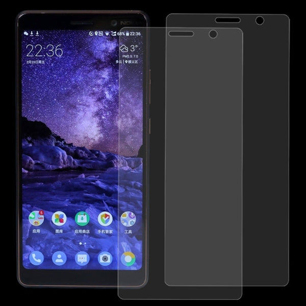 2 PCS for Nokia 7 Plus 0.26mm 9H Surface Hardness 2.5D Explosion-proof Tempered Glass Screen Film