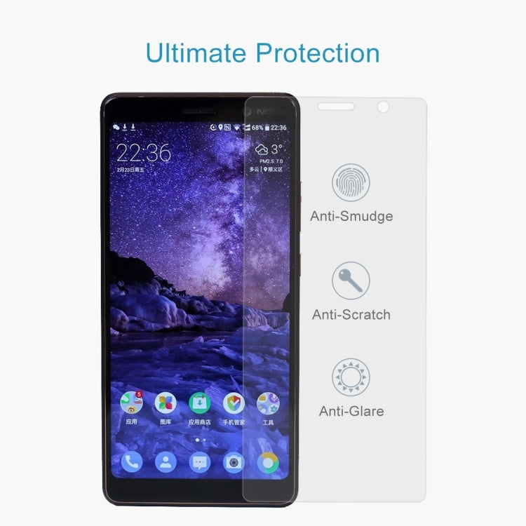 10 PCS for Nokia 7 Plus 0.26mm 9H Surface Hardness 2.5D Explosion-proof Tempered Glass Screen Film