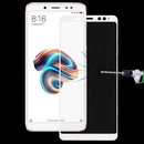Ultra Thin 9H 3D HD Anti-burst Full Screen Carbon Fiber Tempered Glass Film for Xiaomi Redmi Note 5 (White)