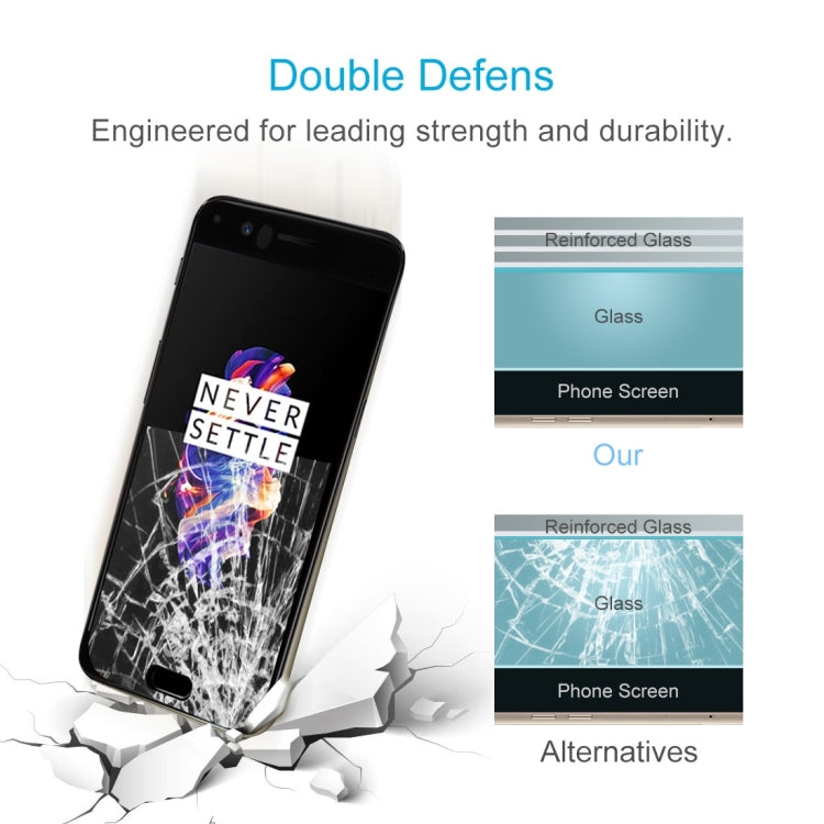 For OnePlus 5 0.26mm 9H Surface Hardness 2.5D Explosion-proof Silk-screen Tempered Glass Full Screen Film(Black)