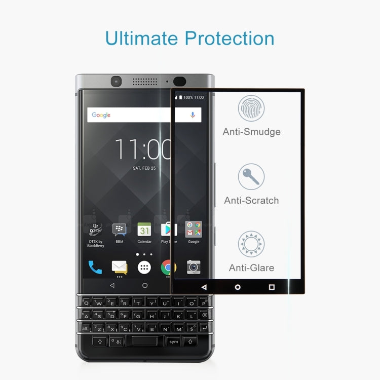 For BlackBerry Keyone 0.3mm 9H Surface Hardness 2.5D Explosion-proof Silk-screen Full Screen Tempered Glass Screen Protector