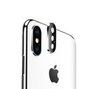 Titanium Alloy Metal Camera Lens Protector Tempered Glass Film for iPhone X(Silver)
