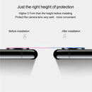 10 PCS Titanium Alloy Metal Camera Lens Protector Tempered Glass Film for iPhone XS(Black)