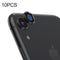 10 PCS Titanium Alloy Metal Camera Lens Protector Tempered Glass Film for iPhone XR(Black)