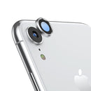 10 PCS Titanium Alloy Metal Camera Lens Protector Tempered Glass Film for iPhone XR(Silver)