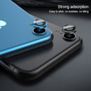 Titanium Alloy Metal Camera Lens Protector Tempered Glass Film for iPhone XR(Black)
