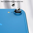 Titanium Alloy Metal Camera Lens Protector Tempered Glass Film for iPhone XR(Silver)