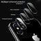 Titanium Alloy Metal Camera Lens Protector Tempered Glass Film for iPhone XS Max(Black)