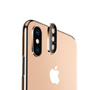 Titanium Alloy Metal Camera Lens Protector Tempered Glass Film for iPhone XS Max(Gold)