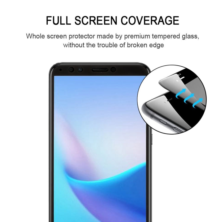 0.26mm 9H 2.5D Anti-scratch Silk-screen Tempered Glass Full Screen Film for Huawei Nova 2 Lite / Y7 Prime (2018)(Black)
