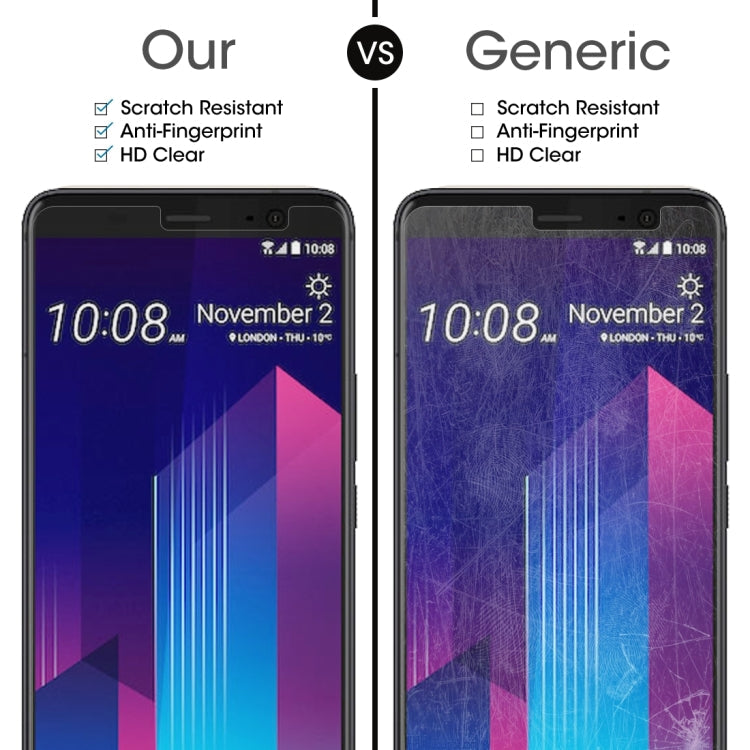 2 PCS for HTC U11+ 0.26mm 9H Surface Hardness 2.5D Curved Edge Tempered Glass Screen Protector
