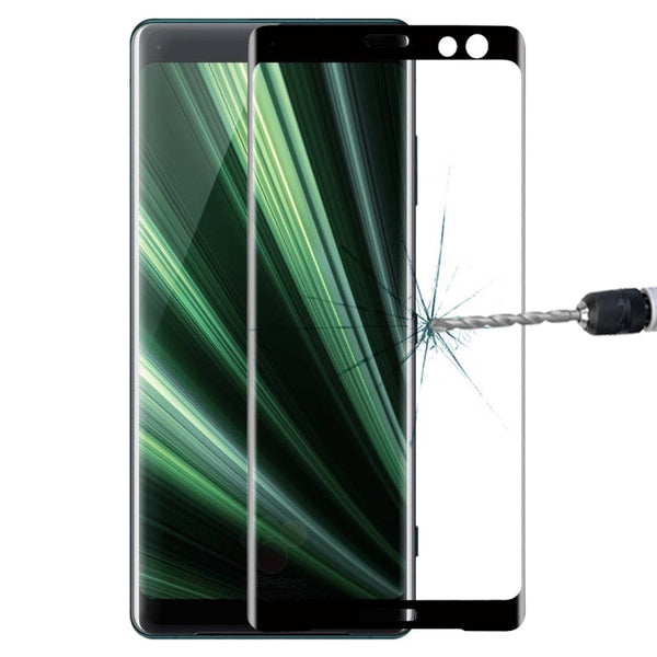 9H 3D Curved Full Screen Tempered Glass Film for Sony Xperia XZ3(Black)