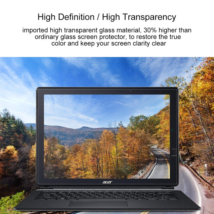 Laptop Screen HD Tempered Glass Protective Film for Acer Switch 7 Laptop Black Edition - SW713-51GNP-879G 13.3 inch
