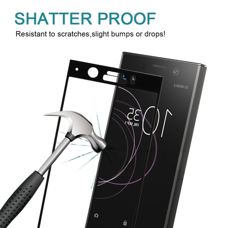For Sony Xperia XZ1 Compact 0.26mm 9H Surface Hardness 3D Full Screen Tempered Glass Screen Protector(Black)
