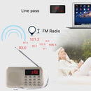 Y-896 Portable Stereo LCD Digital FM AM Radio Speaker, Rechargeable Li-ion Battery, Support Micro TF Card / USB / MP3 Player