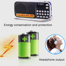 Y-501 Portable Hi-Fi FM AM Radio Speaker, Rechargeable Li-ion Battery, LED Light, Support Micro TF Card / USB / MP3 Player