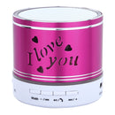 A9L Mini Portable Bluetooth Stereo Speaker with RGB LED Light, Built-in MIC, Support Hands-free Calls & TF Card & AUX(Magenta)