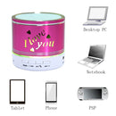 A9L Mini Portable Bluetooth Stereo Speaker with RGB LED Light, Built-in MIC, Support Hands-free Calls & TF Card & AUX(Magenta)