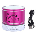 A9L Mini Portable Bluetooth Stereo Speaker with RGB LED Light, Built-in MIC, Support Hands-free Calls & TF Card & AUX(Magenta)