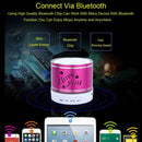 A9L Mini Portable Bluetooth Stereo Speaker with RGB LED Light, Built-in MIC, Support Hands-free Calls & TF Card & AUX(Magenta)