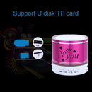 A9L Mini Portable Bluetooth Stereo Speaker with RGB LED Light, Built-in MIC, Support Hands-free Calls & TF Card & AUX(Magenta)