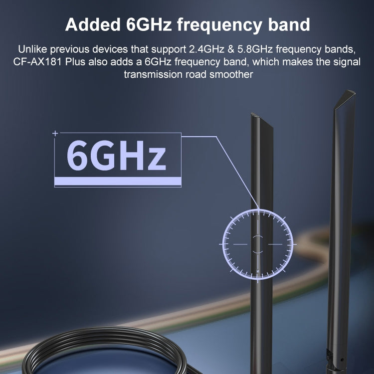 COMFAST CF-AX181 PLUS 3000Mbps Tri-band + Bluetooth 5.2 Wireless WiFi6E PCI-E Network Card