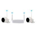 Indoor 4CH HD 1080P Security Wireless IP IR Camera Wifi Kit, Support Night Vision / PIR Detection / Two-Way Audio & Micro SD Card (128GB Max, IR Distance: 9m(White)