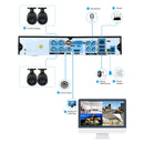 COTIER A4B3Kit 2MP 4CH 1080P CCTV Security Camera System AHD DVR Surveillance Kit, Support Night Vision / Motion Detection(White)