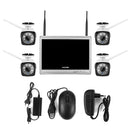COTIER N4B3H2-P12/Kit 1080P Wireless Network Video Recorder Surveillance System Display:12.5 inch (White)