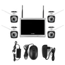 COTIER N4B3H2-P12/Kit 1080P Wireless Network Video Recorder Surveillance System Display:12.5 inch (White)
