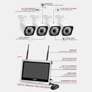 COTIER N4B3H2-P12/Kit 1080P Wireless Network Video Recorder Surveillance System Display:12.5 inch (White)
