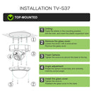 COTIER TV-537H5/IP AF POE H.264++ 5MP IP Dome Camera Auto Focus 4x Zoom 2.8-12MM Lens Surveillance Cameras(White)