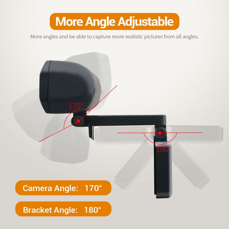 ESCAM PVR006 HD 1080P USB2.0 HD Webcam with Microphone for PC