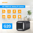 ESCAM G20 4G EU Version 1080P Full HD Rechargeable Battery WiFi IP Camera, Support Night Vision / PIR Motion Detection / TF Card / Two Way Audio(Black)