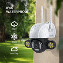 QX55 3.0 Million Pixels IP65 Waterproof 2.4G Wireless IP Camera, Support Motion Detection & Two-way Audio & Night Vision & TF Card, UK Plug
