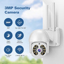Tuya QX56 3.0 Million Pixels IP66 Waterproof 2.4G Wireless IP Camera, Support Motion Detection & Two-way Audio & Full Color Night Vision & TF Card, EU Plug