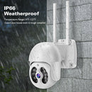 Tuya QX56 3.0 Million Pixels IP66 Waterproof 2.4G Wireless IP Camera, Support Motion Detection & Two-way Audio & Full Color Night Vision & TF Card, EU Plug