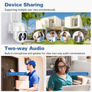 Tuya QX56 3.0 Million Pixels IP66 Waterproof 2.4G Wireless IP Camera, Support Motion Detection & Two-way Audio & Full Color Night Vision & TF Card, EU Plug