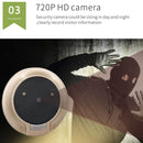 N07 3.5 inch Night Vision Camera Video Motion Detection Cat Eye Doorbell (Black)