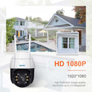 ESCAM QF218 1080P Pan / Tilt AI Humanoid Detection IP66 Waterproof WiFi IP Camera, Support ONVIF / Night Vision / TF Card / Two-way Audio, EU Plug